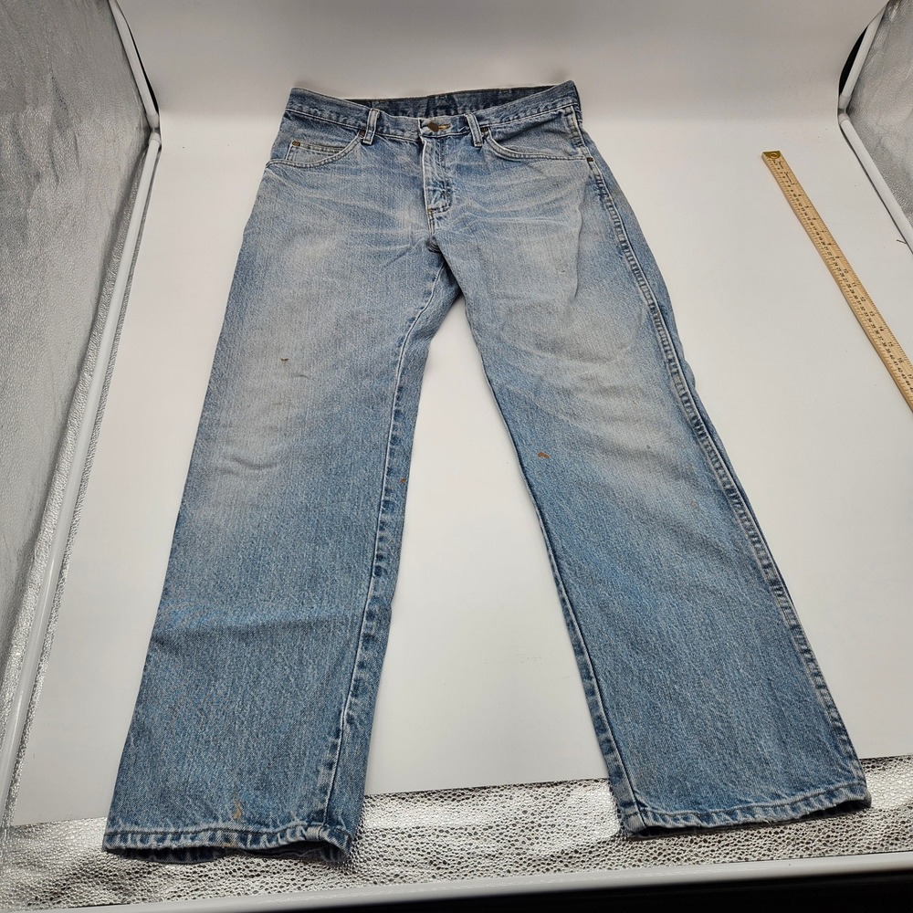 Wrangler‎ Mens Regular Fit Straight Leg Jeans Light Wash Blue 34x29 96501DS